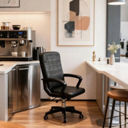 Adjustable Swivel Office Chair, Compact Computer Desk Chair - thumbnail 3