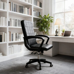 Adjustable Swivel Office Chair, Compact Computer Desk Chair - thumbnail 4