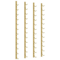 Vidaxl Wall Mounted Wine Rack For 12 Bottles 2 Pcs Gold Iron Wine Racks - thumbnail 2