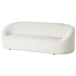 Beliani Sofa 3 Seater Malung Velvet Off-White - thumbnail 4