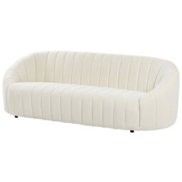 Beliani Sofa 3 Seater Malung Velvet Off-White - thumbnail 5