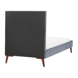 Beliani Bed Velvet Bayonne 90 X 200 Cm (Eu Single) Grey - thumbnail 7