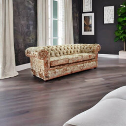 Chesterfield Crystal 3 Seater Sofa Lustro Gilded Velvet Fabric In Classic Style - thumbnail 3