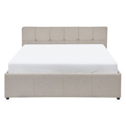Beliani Ottoman Bed Lauresses Fabric Taupe 140 X 200 Cm (Eu Double) - thumbnail 6