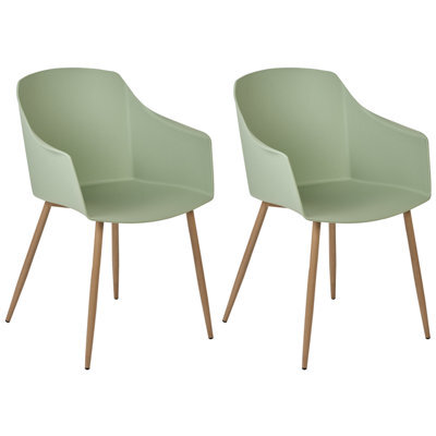 Beliani Set Of 2 Dining Chairs Fonda Ii Light Green - image 1