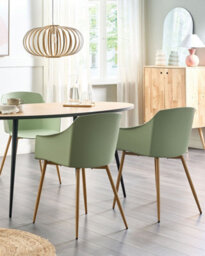 Beliani Set Of 2 Dining Chairs Fonda Ii Light Green - thumbnail 2