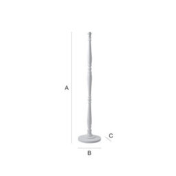 Valuelights Victoria Traditional White Wood Candlestick Floor Lamp Base - thumbnail 8