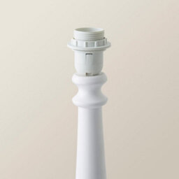 Valuelights Victoria Traditional White Wood Candlestick Floor Lamp Base - thumbnail 3