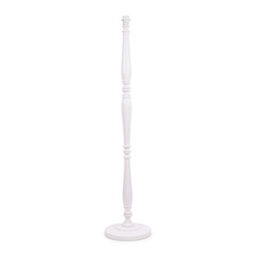 Valuelights Victoria Traditional White Wood Candlestick Floor Lamp Base - thumbnail 2