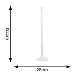 Valuelights Victoria Traditional White Wood Candlestick Floor Lamp Base - thumbnail 6