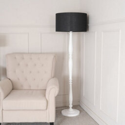 Valuelights Victoria Traditional White Wood Candlestick Floor Lamp Base - thumbnail 5