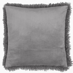 furn. Furn Rowan Faux Fur Cushion Cover, Grey, 50 X 50Cm - thumbnail 5