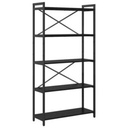 Berkfield Modern Bookcase Black Oak 80 X 30 X 153 Cm Engineered Wood