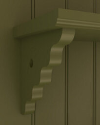 Pack Of 2 Wavy With Hole Wooden Shelf Brackets - Mdf (Moisture Resistant) - Unpainted - 186mm X 186mm X 25mm (By Trims & Co.) - thumbnail 1