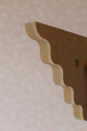 Pack Of 2 Wavy With Hole Wooden Shelf Brackets - Mdf (Moisture Resistant) - Unpainted - 186mm X 186mm X 25mm (By Trims & Co.) - thumbnail 5