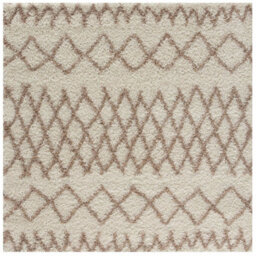 The Rugs Moroccan Shaggy Rugs And Runners Soft Fluffy Tribal Design High Pile Ivory And Beigeliving Room Kitchen Hallway 930 - thumbnail 1