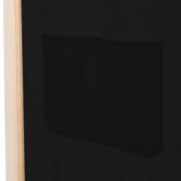 Berkfield Stylish 3-Panel Room Divider Black 120X170X4 Cm Fabric - thumbnail 7