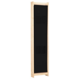 Berkfield Stylish 3-Panel Room Divider Black 120X170X4 Cm Fabric - thumbnail 4