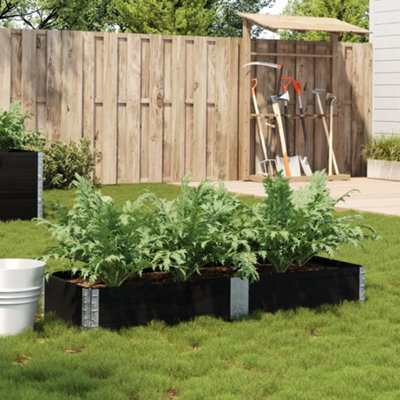 Berkfield Garden Planter Black 150X50 Cm Solid Wood Pine - image 1