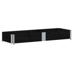 Berkfield Garden Planter Black 150X50 Cm Solid Wood Pine - thumbnail 5