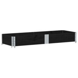 Berkfield Garden Planter Black 150X50 Cm Solid Wood Pine - thumbnail 2