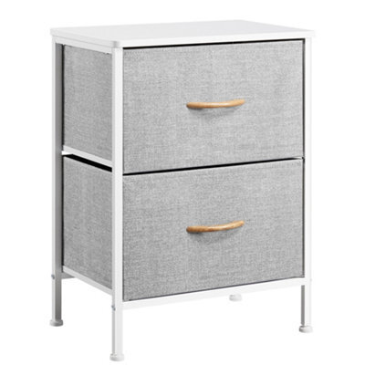 Yaheetech Fabric Chest Of Drawers With 2 Drawers Light Grey - image 1
