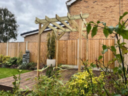 "NLC(DRIFFIELD)LIMITED Nlc Wooden Pergola 2.4M X 3.6M (7'10"" X 11'10"") With Tanalised Timber" - thumbnail 4