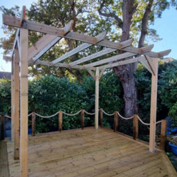 "NLC(DRIFFIELD)LIMITED Nlc Wooden Pergola 2.4M X 3.6M (7'10"" X 11'10"") With Tanalised Timber" - thumbnail 6
