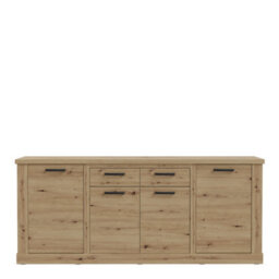 Furniture To Go Corona 4 Door 2 Drawer Sideboard In Artisan Oak - thumbnail 2