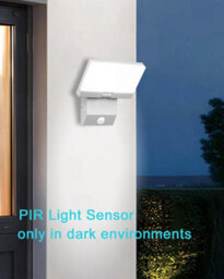Amorly Wired Motion Sensor Outdoor Light, 18W Square Led Wall Sconce, Cool White Waterproof Exterior Lighting For Patio,doorway,garage - thumbnail 5