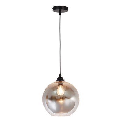 Bubly Bathrooms Hudson E27 Ip44 Chrome Smoked Glass Pendant Light With Adjustable Drop For Bathrooms & Kitchens - image 1