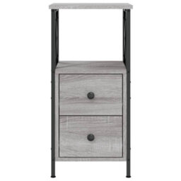 Berkfield Bedside Cabinets 2 Pcs Grey Sonoma 34X35.5X70 Cm Engineered Wood - thumbnail 7