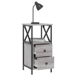 Berkfield Bedside Cabinets 2 Pcs Grey Sonoma 34X35.5X70 Cm Engineered Wood - thumbnail 5