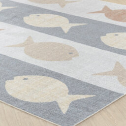 Livabliss Lillian-Kids Beige Orange Grey Yellow Washable Rug For Children's Rooms 120 X 170 Cm Easy Care, Non Shedding - thumbnail 6