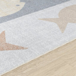 Livabliss Lillian-Kids Beige Orange Grey Yellow Washable Rug For Children's Rooms 120 X 170 Cm Easy Care, Non Shedding - thumbnail 3