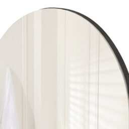 Keepreaper Sleek Arched Bathroom Mirror Cabinet Black Wall-Mounted With Adjustable Shelf 40 X 80 Cm - thumbnail 8
