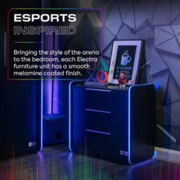 X Rocker Electra Chest Of 3 Drawers With Neo Motion Sync™ App Controlled Led Lights - Black - thumbnail 7