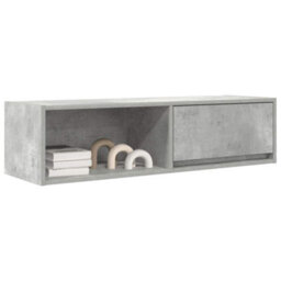 Berkfield Tv Cabinet Concrete Grey 100X31X25.5 Cm Engineered Wood - thumbnail 4