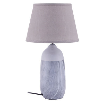 Orsina Elegant Beige Ceramic Table Lamp, Contemporary Bed Table Lmap, Easily Maintained Lamp For Livingroom Table - image 1