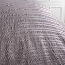 Ohs Embossed Bedding Set Textured Duvet Cover With Pillowcase, Grey - King - thumbnail 4