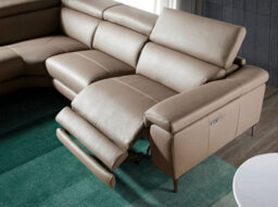 Angel Cerda Luxurious Relax Chaise Longue Sofa In Mink Leather For Ultimate Comfort - thumbnail 4