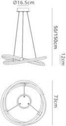 Luminosa Lighting Luminosa Infinity Ceiling, 60W Led, 3000K, 4500Lm, Ip20, Chrome - thumbnail 2