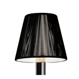 Luminosa Lighting Luminosa Acanto Wall Lamp Switched 1 Light E14, Polished Chrome With Black Shade - thumbnail 5