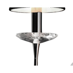 Luminosa Lighting Luminosa Acanto Wall Lamp Switched 1 Light E14, Polished Chrome With Black Shade - thumbnail 4