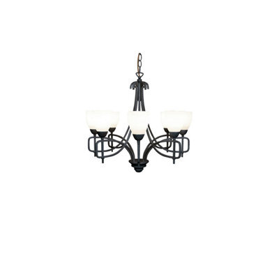 Luminosa Lighting Luminosa San Marino Pendant 8 Light E14 Tex/pewter - image 1