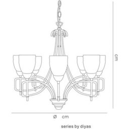 Luminosa Lighting Luminosa San Marino Pendant 8 Light E14 Tex/pewter - thumbnail 3