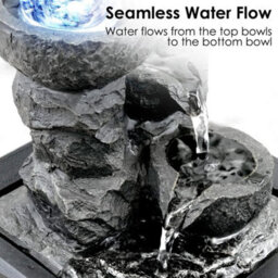 Water Feature Tabletop Indoor Led Fountain Waterfall Home Decor (Crystal Ball) - thumbnail 5