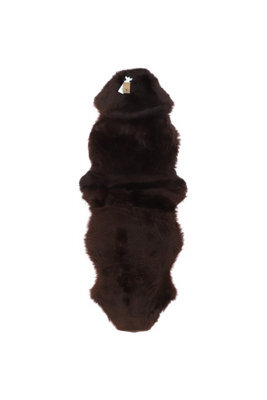 Fenland Sheepskin Fenland Indoor Double Australian Real Sheepskin Rug - Dark Brown (180 Cm X 60 Cm) - image 1