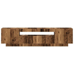 Walplus Tv Cabinet With Led Lights Old Wood 160X35X40 Cm Engineered Wood - thumbnail 7