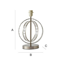 Valuelights Rothwell Modern Chrome Acrylic Jewel Intertwined Double Hoop Design Table Lamp Base - thumbnail 8